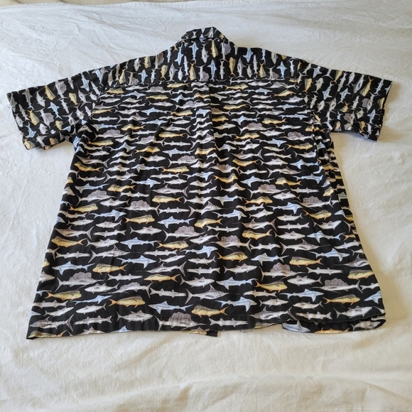 Vintage Mako Hawaii Sportswear Hawaiian Button Down Shirt XL Trophy Fish Print - Picture 5 of 6